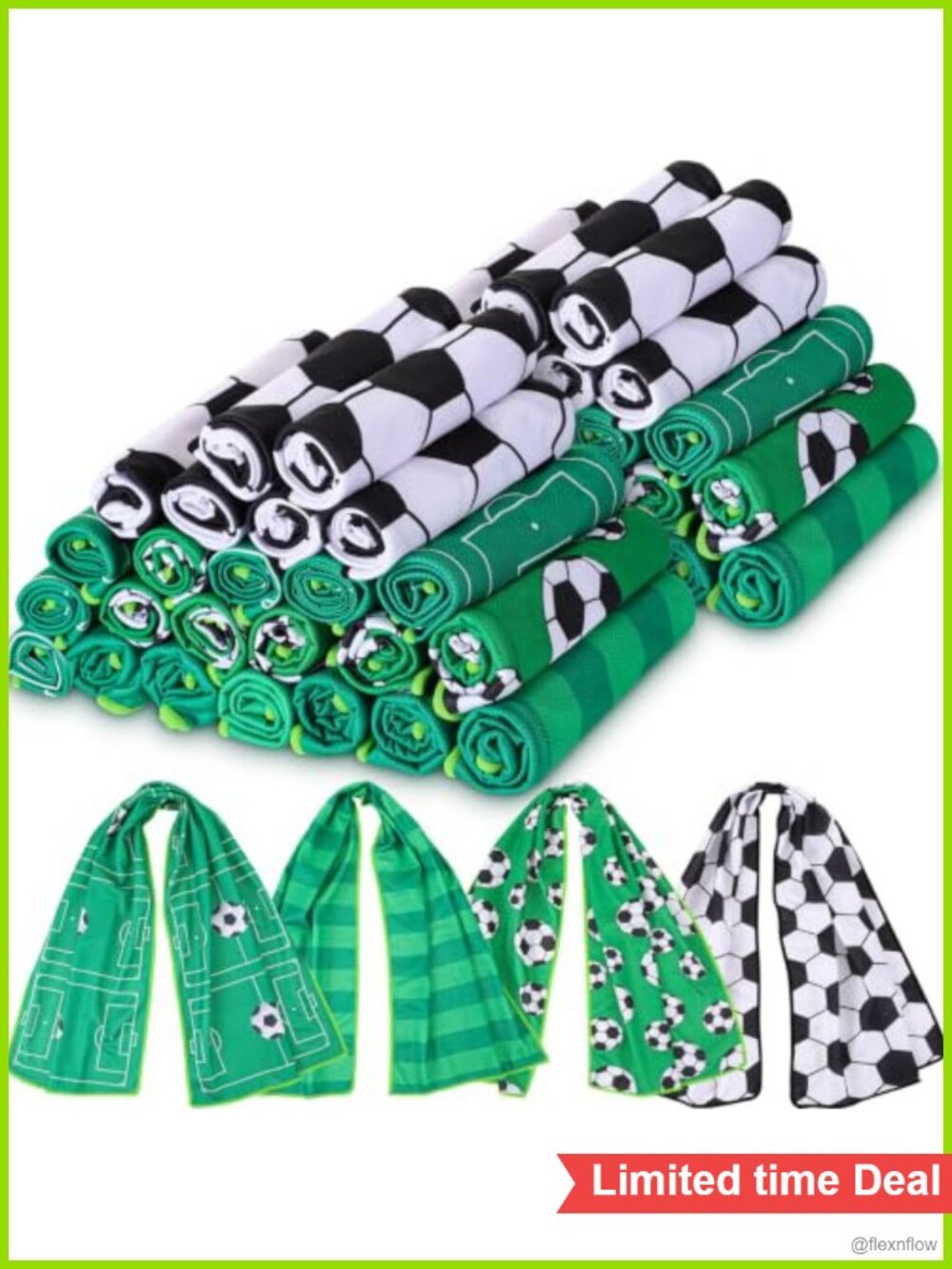 48 Pack Soccer Cooling Towels 40x12 Inch Polyester Quick Dry Bulk Sports